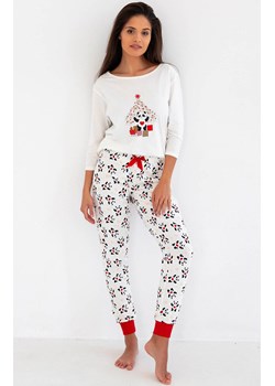 Świąteczna piżama damska bawełniana Panda White, Kolor biały-wzór, Rozmiar XL, SENSIS ze sklepu Intymna w kategorii Piżamy damskie - zdjęcie 147085736