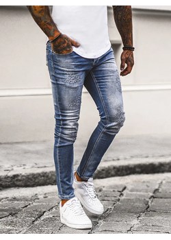 Spodnie jeansowe męskie niebieskie OZONEE NB/MP0009B ze sklepu ozonee.pl w kategorii Jeansy męskie - zdjęcie 147088265