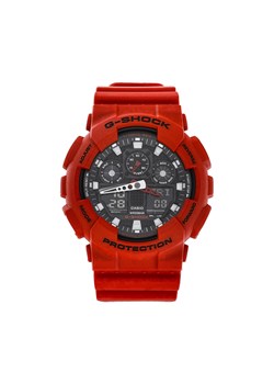 Zegarek G-Shock - GA-100B-4AER Red/Red ze sklepu eobuwie.pl w kategorii Zegarki - zdjęcie 147089627