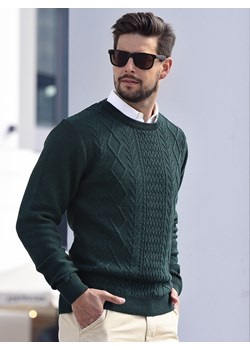 Sweter męski - wełna merino - Massimo (duży) - zielony - 3XL ze sklepu Swetry Lasota w kategorii Swetry męskie - zdjęcie 147128219