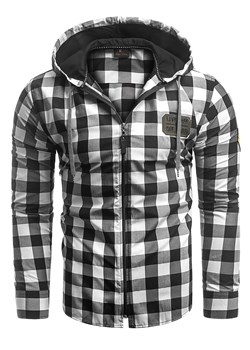 Męska bluza / koszula z kapturem rl60 - czarna ze sklepu Risardi w kategorii Koszule męskie - zdjęcie 147196087
