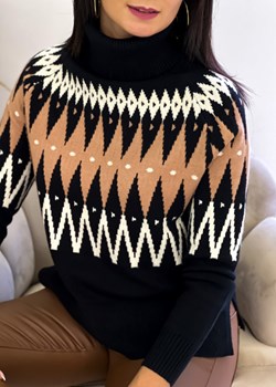 Sweter Falefa czarny ze sklepu Sklep Fason w kategorii Swetry damskie - zdjęcie 147214925