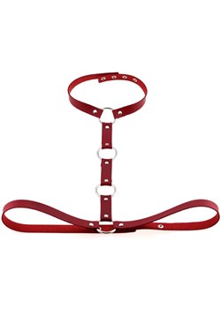Skórzany harness do biustonosza - Czarny / Uniwersalny ze sklepu Lovita.pl w kategorii Akcesoria do bielizny - zdjęcie 147233529