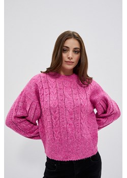 Sweter w warkoczowy splot ze sklepu Moodo.pl w kategorii Swetry damskie - zdjęcie 147245239
