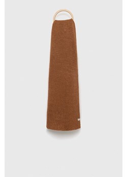 Brixton szal kolor brązowy gładki ze sklepu ANSWEAR.com w kategorii Szaliki męskie - zdjęcie 147272218