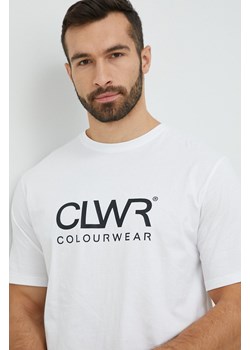 Colourwear t-shirt bawełniany kolor biały z nadrukiem ze sklepu ANSWEAR.com w kategorii T-shirty męskie - zdjęcie 147272489