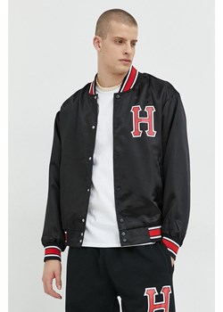 HUF kurtka bomber męski kolor czarny przejściowa ze sklepu ANSWEAR.com w kategorii Kurtki męskie - zdjęcie 147272648