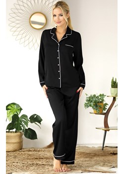 Piżama długie spodnie i koszula KAMA, Kolor czarny, Rozmiar S, Unikat ze sklepu Intymna w kategorii Piżamy damskie - zdjęcie 147275835