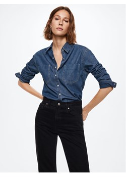 Mango Koszula jeansowa Olivia 37047768 Granatowy Regular Fit ze sklepu MODIVO w kategorii Koszule damskie - zdjęcie 147278747