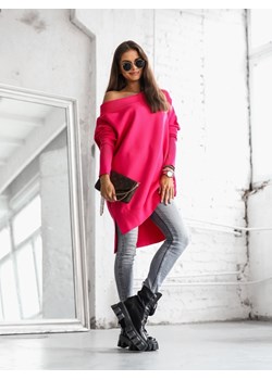 Sweter Misha Amarantowy ze sklepu Lisa Mayo w kategorii Swetry damskie - zdjęcie 147288746