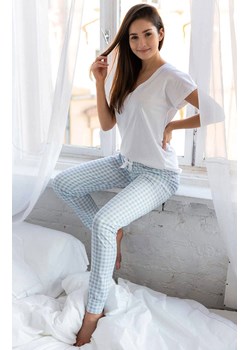 Piżama Grace, Kolor biało-błękitny, Rozmiar XL, SENSIS ze sklepu Intymna w kategorii Piżamy damskie - zdjęcie 147312246
