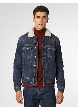Tommy Jeans Męska kurtka jeansowa Mężczyźni Bawełna dark stone jednolity ze sklepu vangraaf w kategorii Kurtki męskie - zdjęcie 147345156