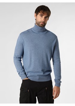 Andrew James Sweter z dodatkiem kaszmiru Mężczyźni Wełna jasnoniebieski jednolity ze sklepu vangraaf w kategorii Swetry męskie - zdjęcie 147358096