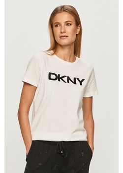 Dkny – T-shirt W3276CNA ze sklepu ANSWEAR.com w kategorii Bluzki damskie - zdjęcie 147392386