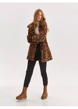 Płaszcz ze sztucznego futra w panterkę ze sklepu Top Secret w kategorii Futra damskie - zdjęcie 147436955
