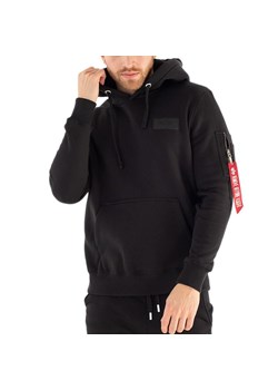 Bluza Alpha Industries Back Print Hoody Foil Print 178318FP373 - czarna ze sklepu streetstyle24.pl w kategorii Bluzy męskie - zdjęcie 147443526