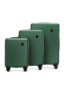 Zestaw walizek z ABS-u w ukośne paski ze sklepu WITTCHEN w kategorii Walizki - zdjęcie 147500159