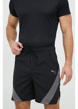 Puma szorty treningowe fit woven męskie kolor czarny ze sklepu ANSWEAR.com w kategorii Spodenki męskie - zdjęcie 147526027