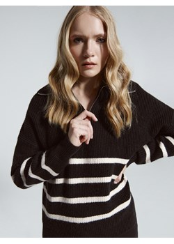 Reserved - Sweter oversize w paski - Czarny ze sklepu Reserved w kategorii Swetry damskie - zdjęcie 147529196