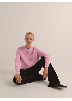 Reserved - Gładki sweter - Różowy ze sklepu Reserved w kategorii Swetry damskie - zdjęcie 147529756