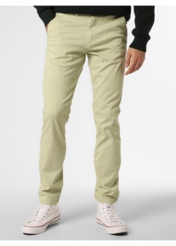 Selected Spodnie Mężczyźni Bawełna seledynowy jednolity ze sklepu vangraaf w kategorii Spodnie męskie - zdjęcie 147552605