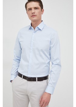 Calvin Klein koszula męska slim z kołnierzykiem klasycznym ze sklepu ANSWEAR.com w kategorii Koszule męskie - zdjęcie 147578735