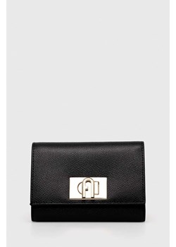 Furla portfel skórzany damski kolor czarny ze sklepu ANSWEAR.com w kategorii Portfele damskie - zdjęcie 147585185