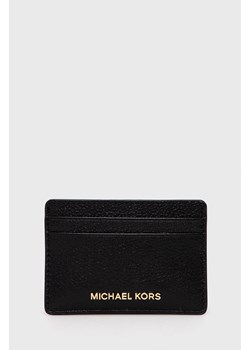MICHAEL Michael Kors etui na karty skórzane 34F9GF6D0L damski kolor czarny ze sklepu ANSWEAR.com w kategorii Portfele damskie - zdjęcie 147587955