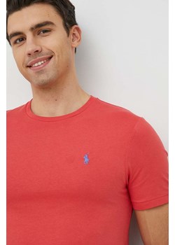 Polo Ralph Lauren t-shirt bawełniany kolor czerwony ze sklepu ANSWEAR.com w kategorii T-shirty męskie - zdjęcie 147596338