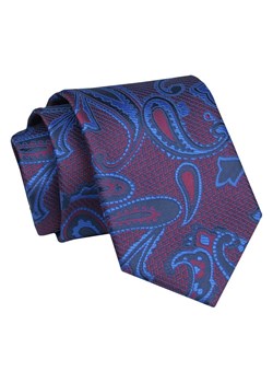 Krawat - ALTIES - Czerwono-Niebieski w Duże Wzory KRALTS0850 ze sklepu JegoSzafa.pl w kategorii Krawaty - zdjęcie 147609605