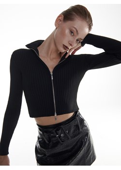 Reserved - Rozpinany sweter - Czarny ze sklepu Reserved w kategorii Swetry damskie - zdjęcie 147632527