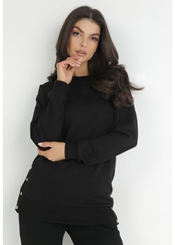 Czarna Bluza Cani ze sklepu Born2be Odzież w kategorii Bluzy damskie - zdjęcie 147637706