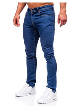 Granatowe spodnie jeansowe męskie regular fit Denley 5158 ze sklepu Denley w kategorii Jeansy męskie - zdjęcie 147639069