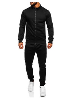 Czarny dres męski Denley 10385 ze sklepu Denley w kategorii Dresy męskie - zdjęcie 147672079