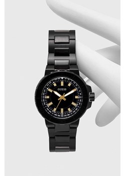 Guess zegarek męski kolor czarny ze sklepu ANSWEAR.com w kategorii Zegarki - zdjęcie 147677828