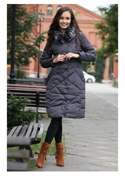 Pikowany zimowy płaszcz damski Perso ze sklepu Eye For Fashion w kategorii Kurtki damskie - zdjęcie 147702149