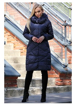 Pikowany zimowy płaszcz damski Perso ze sklepu Eye For Fashion w kategorii Kurtki damskie - zdjęcie 147702239