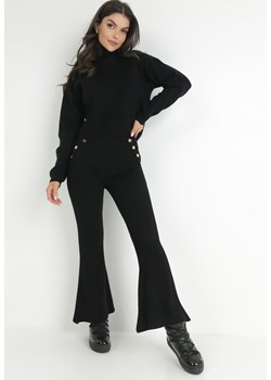 Czarne Spodnie Dzwony Icah ze sklepu Born2be Odzież w kategorii Spodnie damskie - zdjęcie 147710449