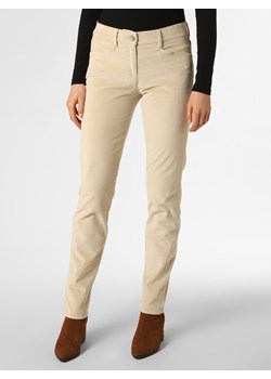 BRAX Spodnie Kobiety Sztruks piaskowy jednolity ze sklepu vangraaf w kategorii Spodnie damskie - zdjęcie 147723769