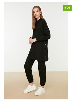 2-częściowy zestaw w kolorze czarnym - bluza, spodnie dresowe ze sklepu Limango Polska w kategorii Bluzy damskie - zdjęcie 147725886