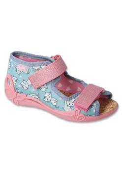 Befado obuwie dziecięce  342P040 niebieskie różowe ze sklepu ButyModne.pl w kategorii Kapcie dziecięce - zdjęcie 147731029