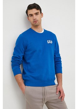 GAP bluza męska kolor niebieski z nadrukiem ze sklepu ANSWEAR.com w kategorii Bluzy męskie - zdjęcie 147750707
