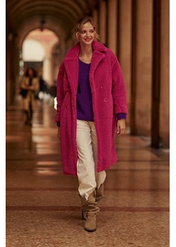 Płaszcz Teddy Deep Pink, XS/S ze sklepu NAOKO w kategorii Płaszcze damskie - zdjęcie 147785516