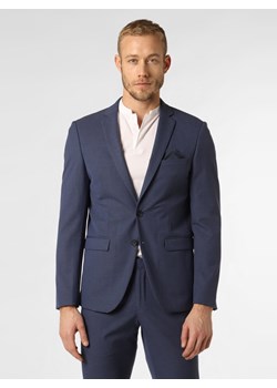 Finshley & Harding Męska marynarka od garnituru modułowego Mężczyźni Slim Fit indygo jednolity ze sklepu vangraaf w kategorii Marynarki męskie - zdjęcie 147806459