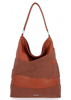 Uniwersalna Torebka Damska XXL firmy Bee Bag Brązowa ze sklepu torbs.pl w kategorii Torby Shopper bag - zdjęcie 147809336