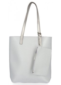 Klasyczna torebka damska David Jones Srebrna ze sklepu torbs.pl w kategorii Torby Shopper bag - zdjęcie 147809529