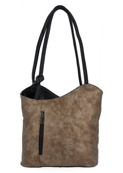 Uniwersalna Torebka Damska z Funkcją Plecaczka firmy Hernan Stare Złoto ze sklepu torbs.pl w kategorii Torby Shopper bag - zdjęcie 147810159