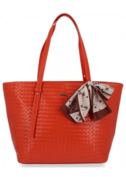 Modne Torebki Damskie Shopper Bag firmy David Jones Pomarańczowa (kolory) ze sklepu torbs.pl w kategorii Torby Shopper bag - zdjęcie 147810657