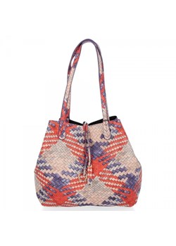 Modny Shopper firmy Venere Fioletowa/Czarna ze sklepu torbs.pl w kategorii Torby Shopper bag - zdjęcie 147810957
