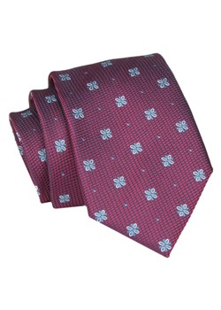 Krawat - ALTIES - Bordowy w Drobne Kwiatki KRALTS0822 ze sklepu JegoSzafa.pl w kategorii Krawaty - zdjęcie 147823876